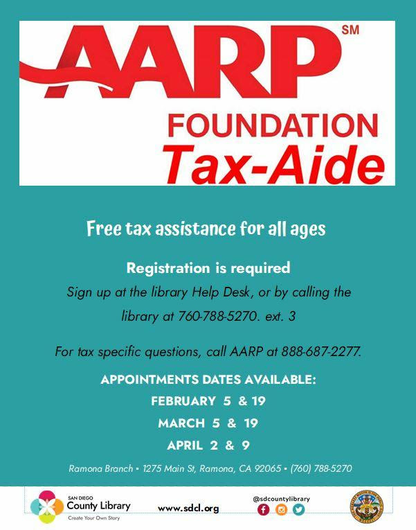 AARP Foundation Tax Aide Ramona Library
