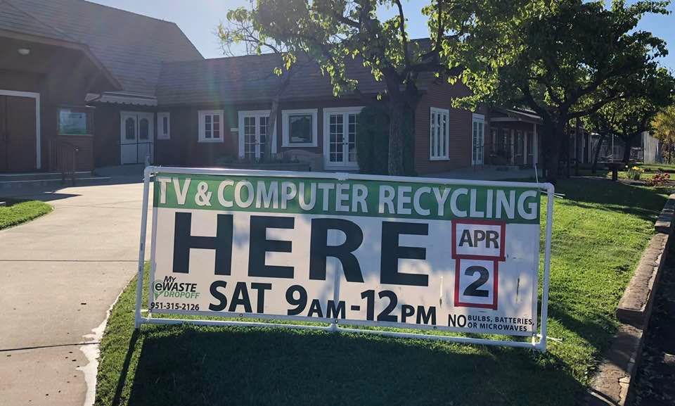First Congregational Church recycling on April 2 2022
