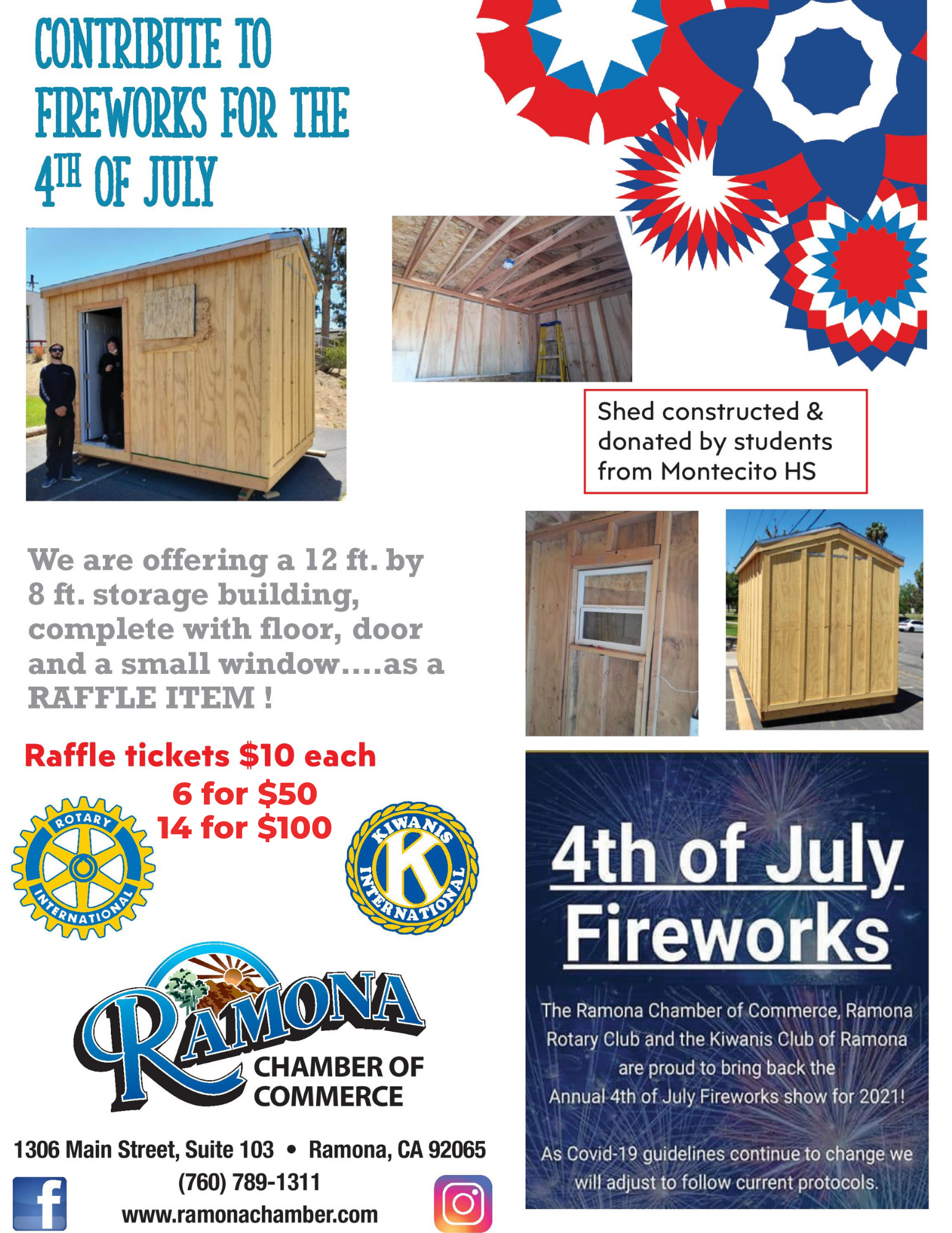 National Day of the Cowboy 2021 - shed raffle donations go to Ramona Fireworks